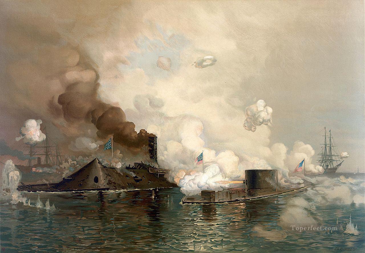 sea battle of submarines Oil Paintings